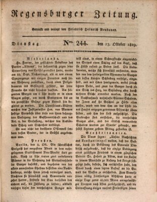 Regensburger Zeitung Dienstag 13. Oktober 1829