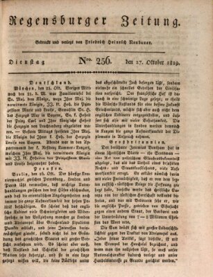 Regensburger Zeitung Dienstag 27. Oktober 1829