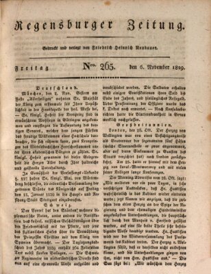 Regensburger Zeitung Freitag 6. November 1829