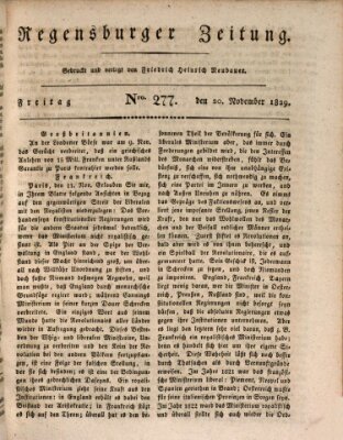 Regensburger Zeitung Freitag 20. November 1829