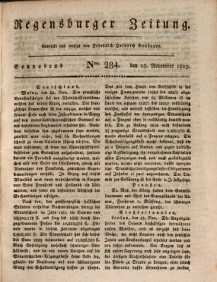 Regensburger Zeitung Samstag 28. November 1829