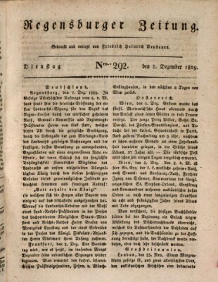 Regensburger Zeitung Dienstag 8. Dezember 1829