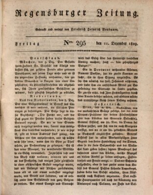 Regensburger Zeitung Freitag 11. Dezember 1829