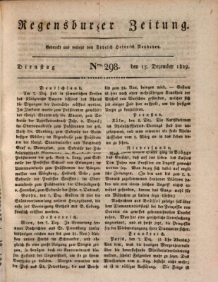 Regensburger Zeitung Dienstag 15. Dezember 1829