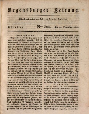 Regensburger Zeitung Dienstag 22. Dezember 1829