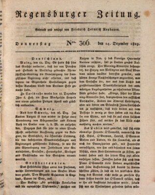 Regensburger Zeitung Donnerstag 24. Dezember 1829