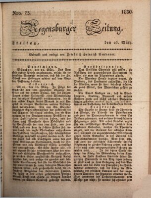 Regensburger Zeitung Freitag 26. März 1830