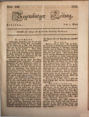 Regensburger Zeitung Freitag 7. Mai 1830