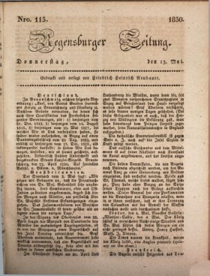 Regensburger Zeitung Donnerstag 13. Mai 1830