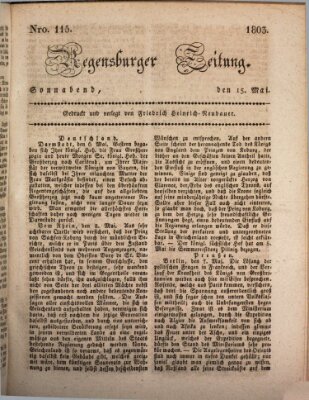 Regensburger Zeitung Samstag 15. Mai 1830