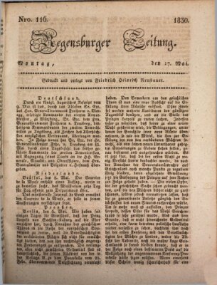 Regensburger Zeitung Montag 17. Mai 1830