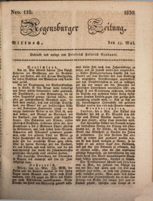 Regensburger Zeitung Mittwoch 19. Mai 1830