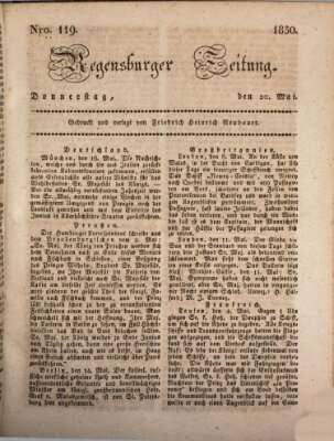 Regensburger Zeitung Donnerstag 20. Mai 1830