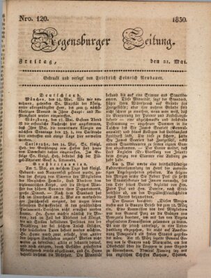 Regensburger Zeitung Freitag 21. Mai 1830