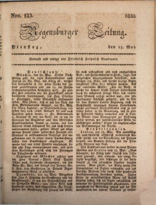 Regensburger Zeitung Dienstag 25. Mai 1830