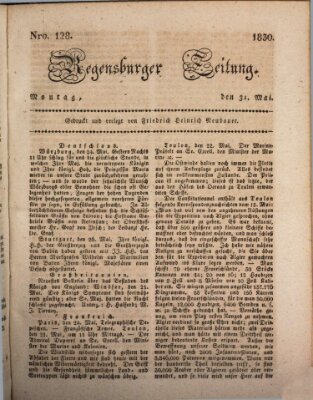 Regensburger Zeitung Montag 31. Mai 1830