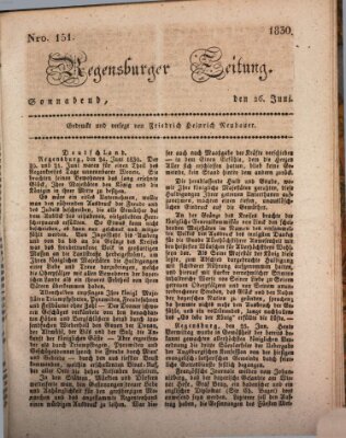 Regensburger Zeitung Samstag 26. Juni 1830