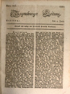 Regensburger Zeitung Freitag 2. Juli 1830