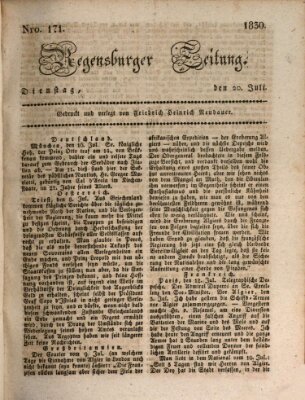 Regensburger Zeitung Dienstag 20. Juli 1830