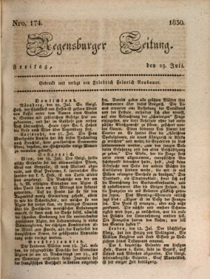 Regensburger Zeitung Freitag 23. Juli 1830