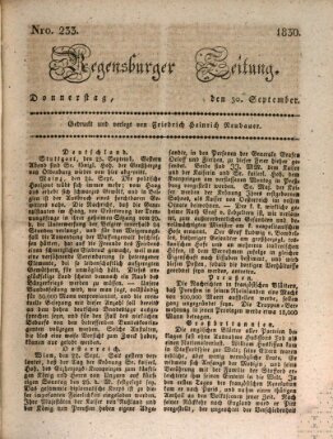 Regensburger Zeitung Donnerstag 30. September 1830