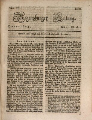 Regensburger Zeitung Donnerstag 21. Oktober 1830