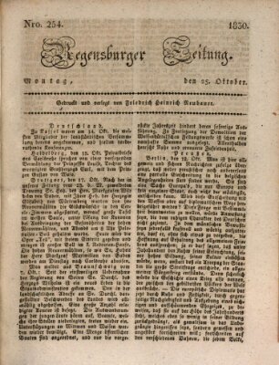 Regensburger Zeitung Montag 25. Oktober 1830