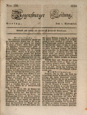 Regensburger Zeitung Montag 1. November 1830