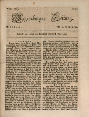 Regensburger Zeitung Montag 8. November 1830