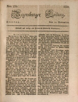 Regensburger Zeitung Freitag 12. November 1830