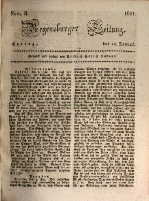 Regensburger Zeitung Sonntag 9. Januar 1831