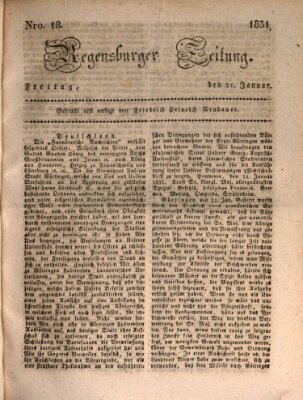 Regensburger Zeitung Freitag 21. Januar 1831