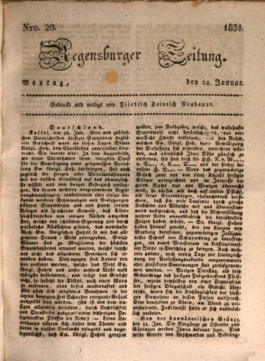 Regensburger Zeitung Montag 24. Januar 1831