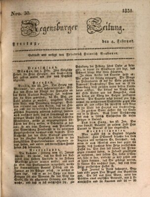 Regensburger Zeitung Freitag 4. Februar 1831