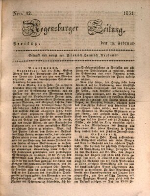 Regensburger Zeitung Freitag 18. Februar 1831