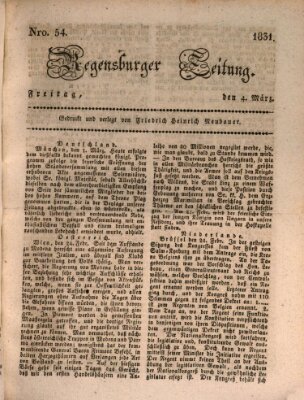 Regensburger Zeitung Freitag 4. März 1831