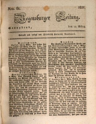 Regensburger Zeitung Samstag 12. März 1831