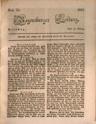 Regensburger Zeitung Dienstag 15. März 1831