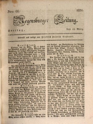 Regensburger Zeitung Freitag 18. März 1831