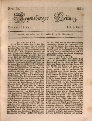 Regensburger Zeitung Donnerstag 7. April 1831