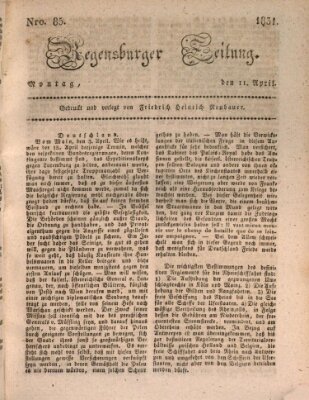 Regensburger Zeitung Montag 11. April 1831