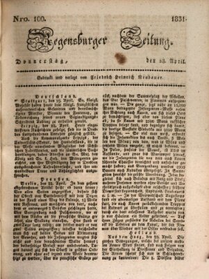 Regensburger Zeitung Donnerstag 28. April 1831