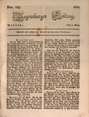 Regensburger Zeitung Montag 9. Mai 1831