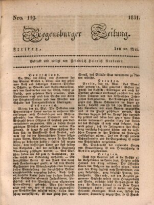 Regensburger Zeitung Freitag 20. Mai 1831