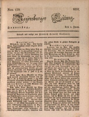 Regensburger Zeitung Donnerstag 2. Juni 1831