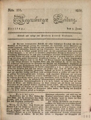 Regensburger Zeitung Freitag 3. Juni 1831