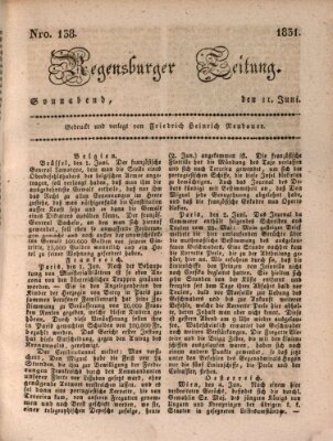 Regensburger Zeitung Samstag 11. Juni 1831