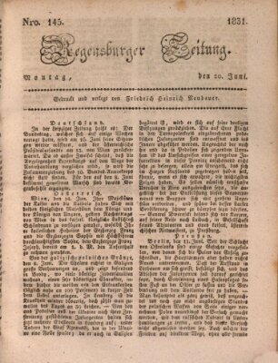 Regensburger Zeitung Montag 20. Juni 1831