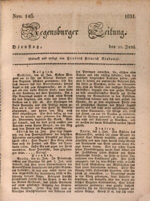 Regensburger Zeitung Dienstag 21. Juni 1831