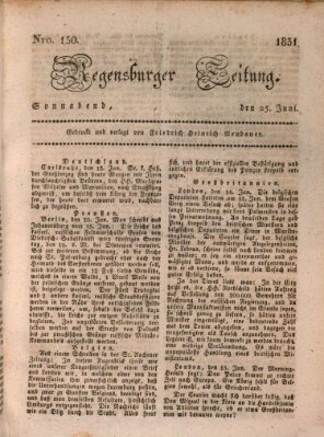 Regensburger Zeitung Samstag 25. Juni 1831